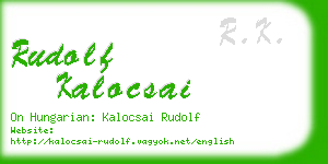 rudolf kalocsai business card